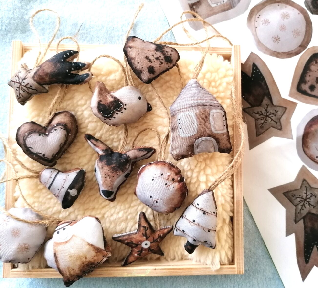 Vánoční ozdůbky – panel na ušití